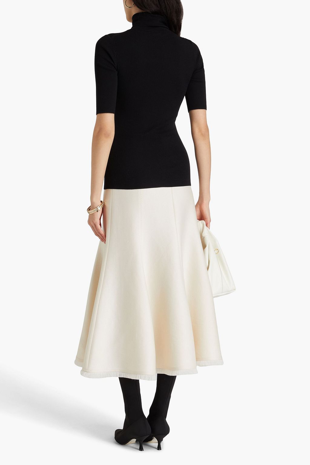 THEORY Ribbed merino wool turtleneck sweater