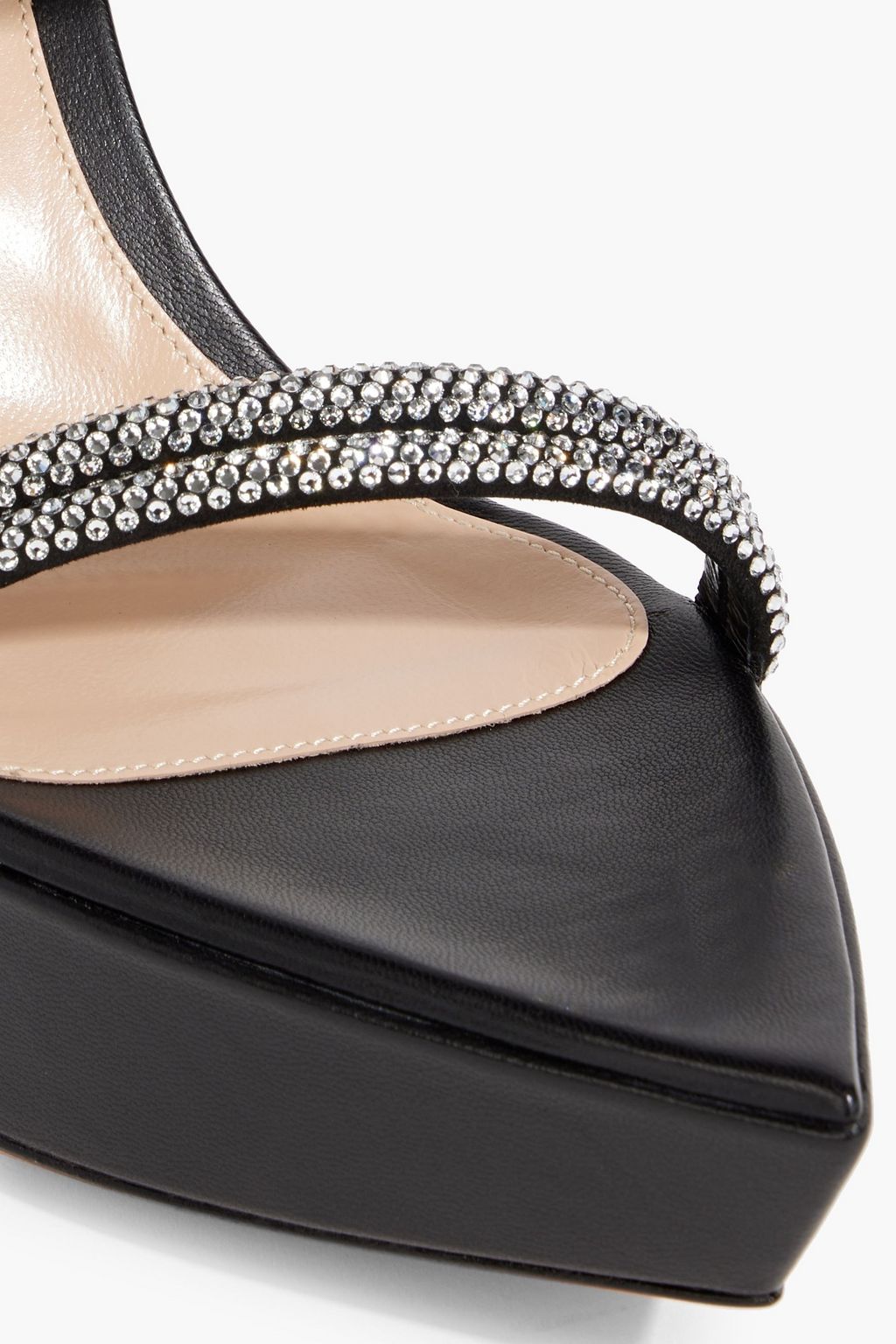 GIANVITO ROSSI Cannes crystal-embellished leather platform sandals