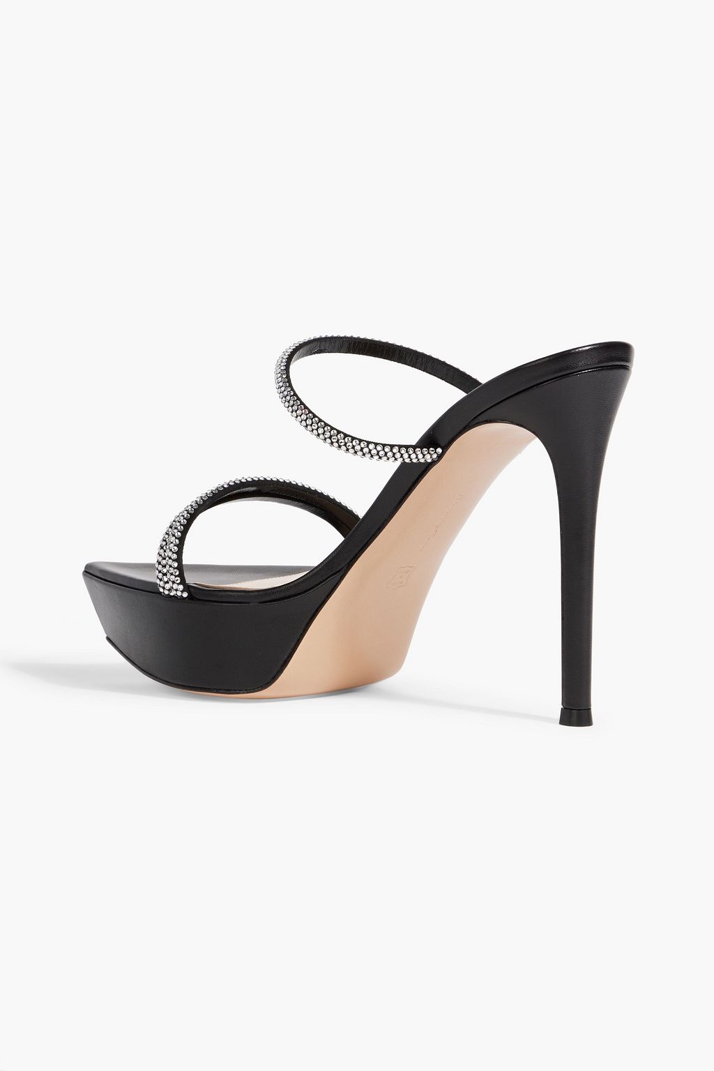 GIANVITO ROSSI Cannes crystal-embellished leather platform sandals