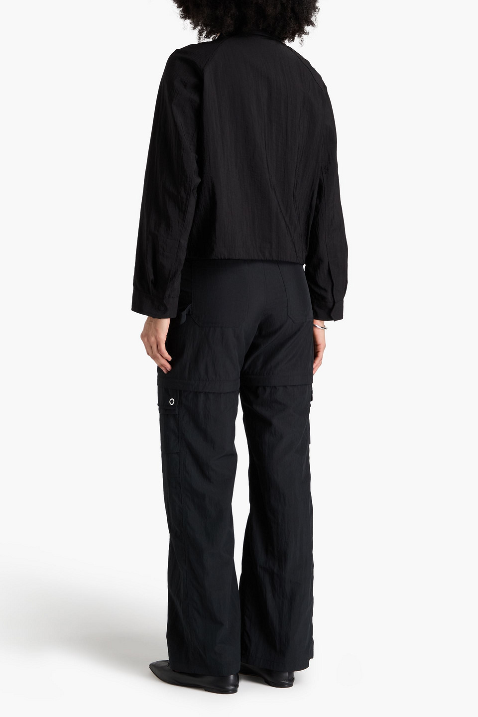  Theory - Jacke Aus Shell In Knitteroptik - Schwarz - Xs 