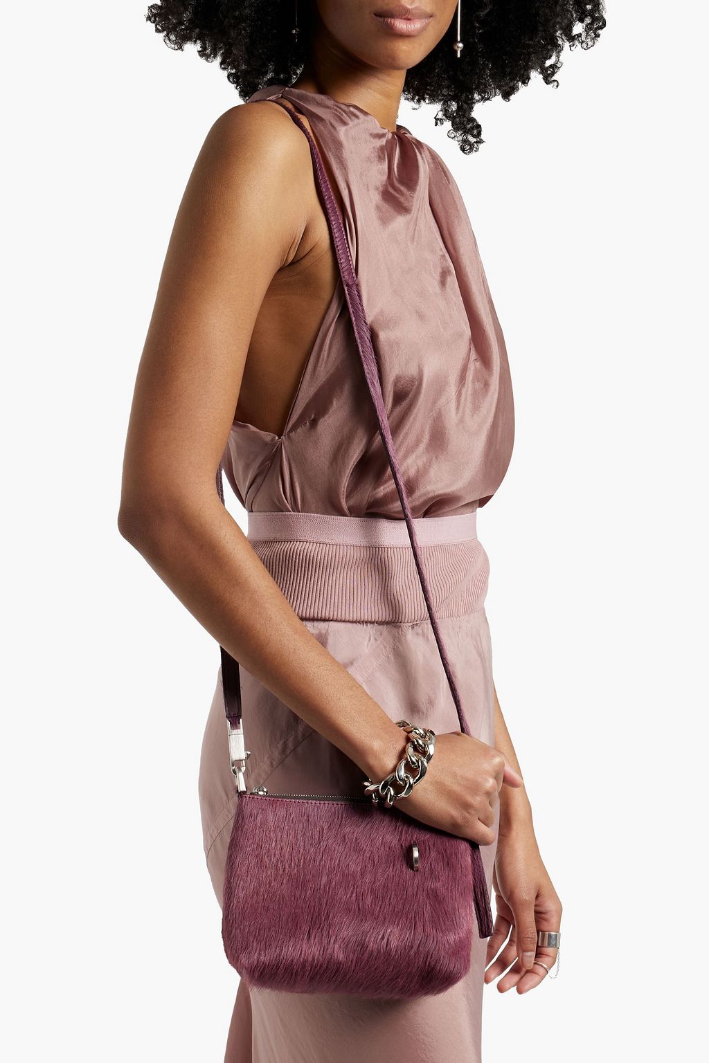 RICK OWENS Adri calf hair shoulder bag