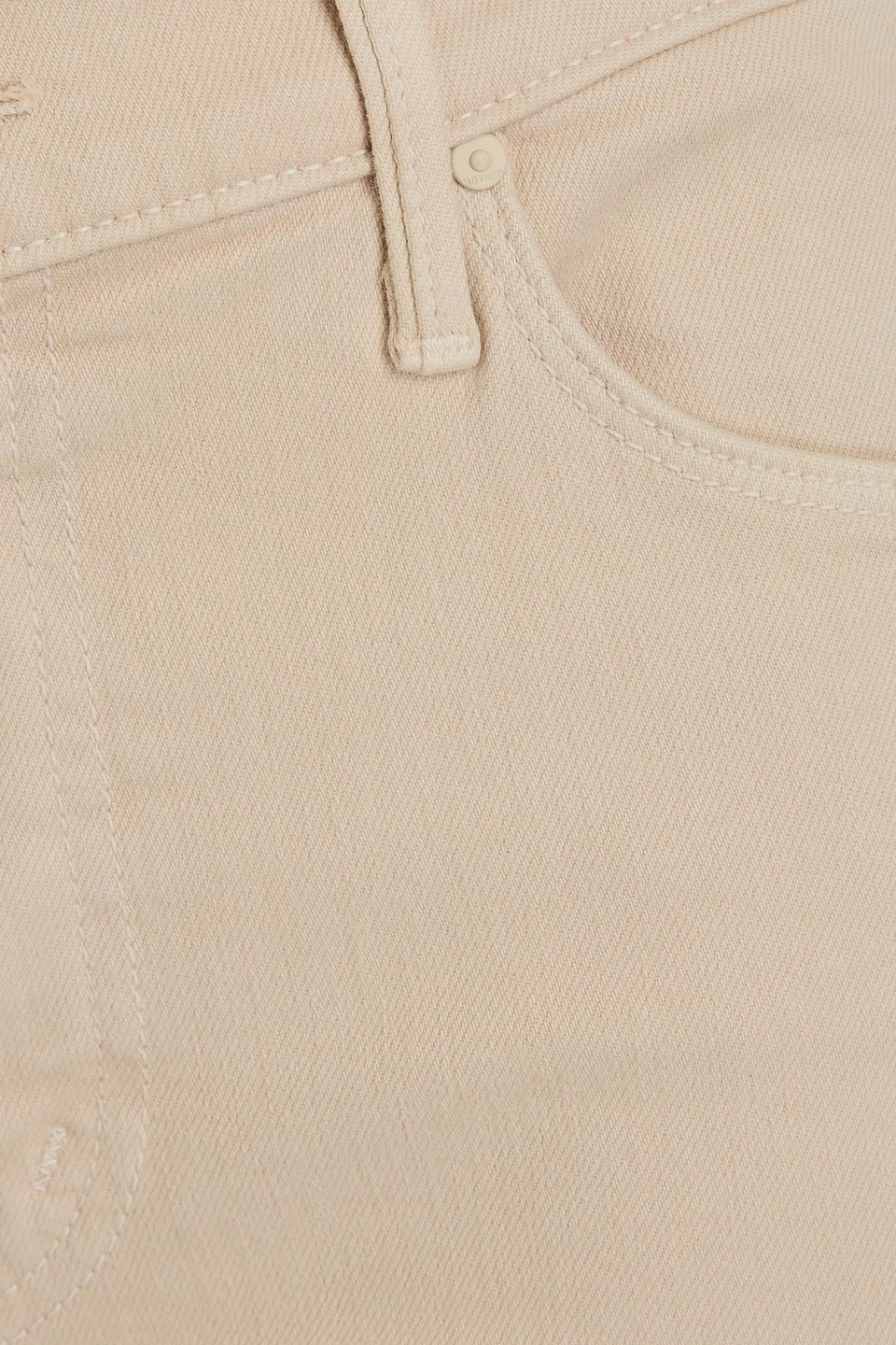 MOTHER WEEKENDER FRAYED HIGH-RISE FLARED JEANS