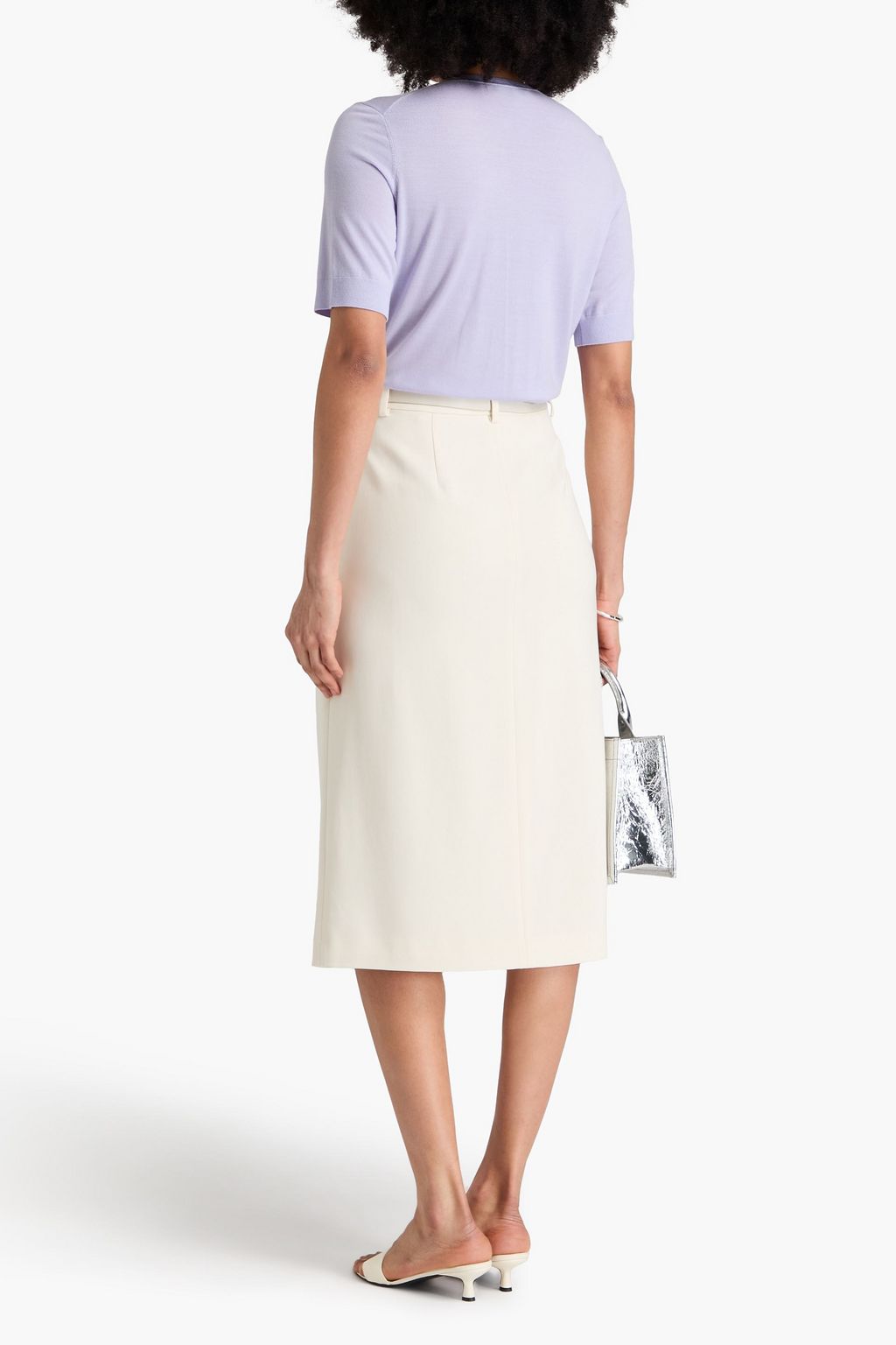 THEORY Crepe midi pencil skirt