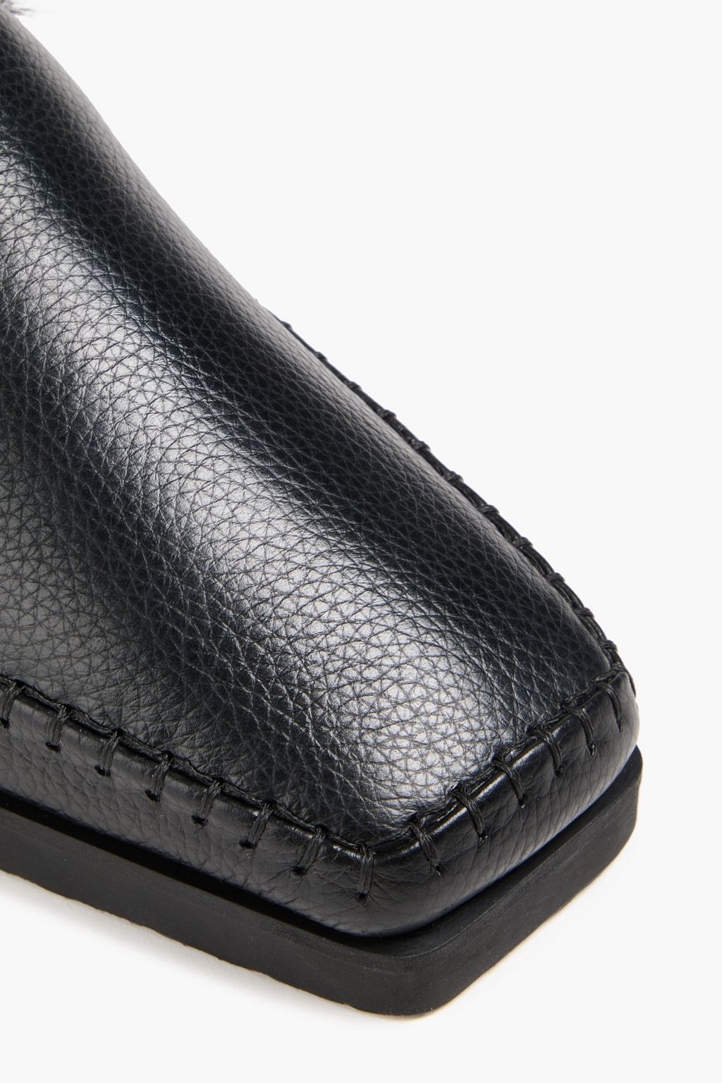 TOTEME Shearling-lined pebbled-leather ankle boots