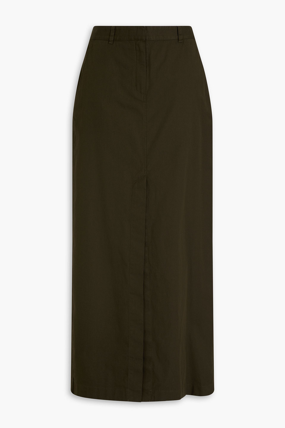 Theory - Stretch-cotton twill maxi skirt - Green - US 4