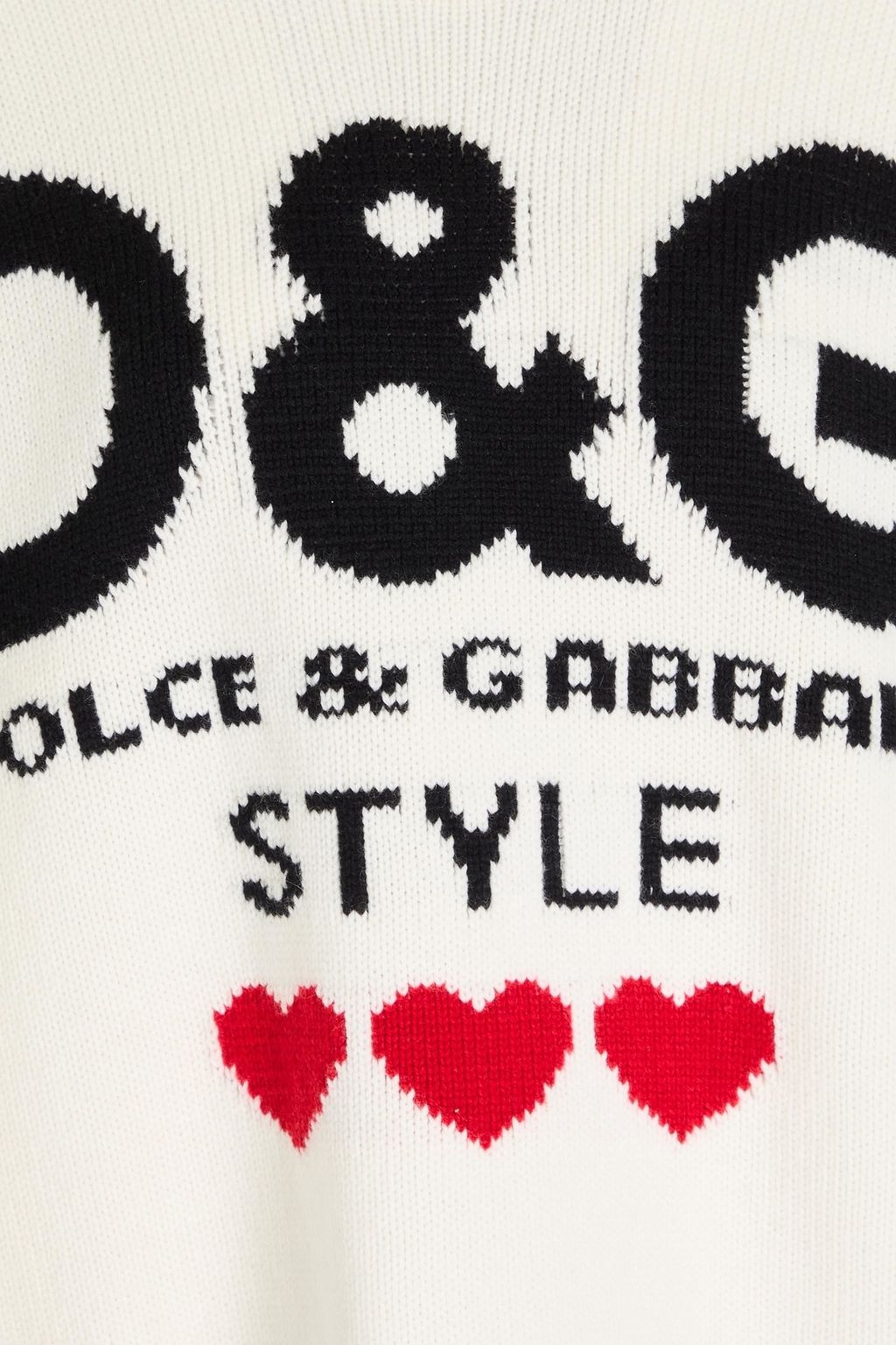 DOLCE&GABBANA كنزة رياضية مصنوعة من الكشمير بحبكة إنتارسيا