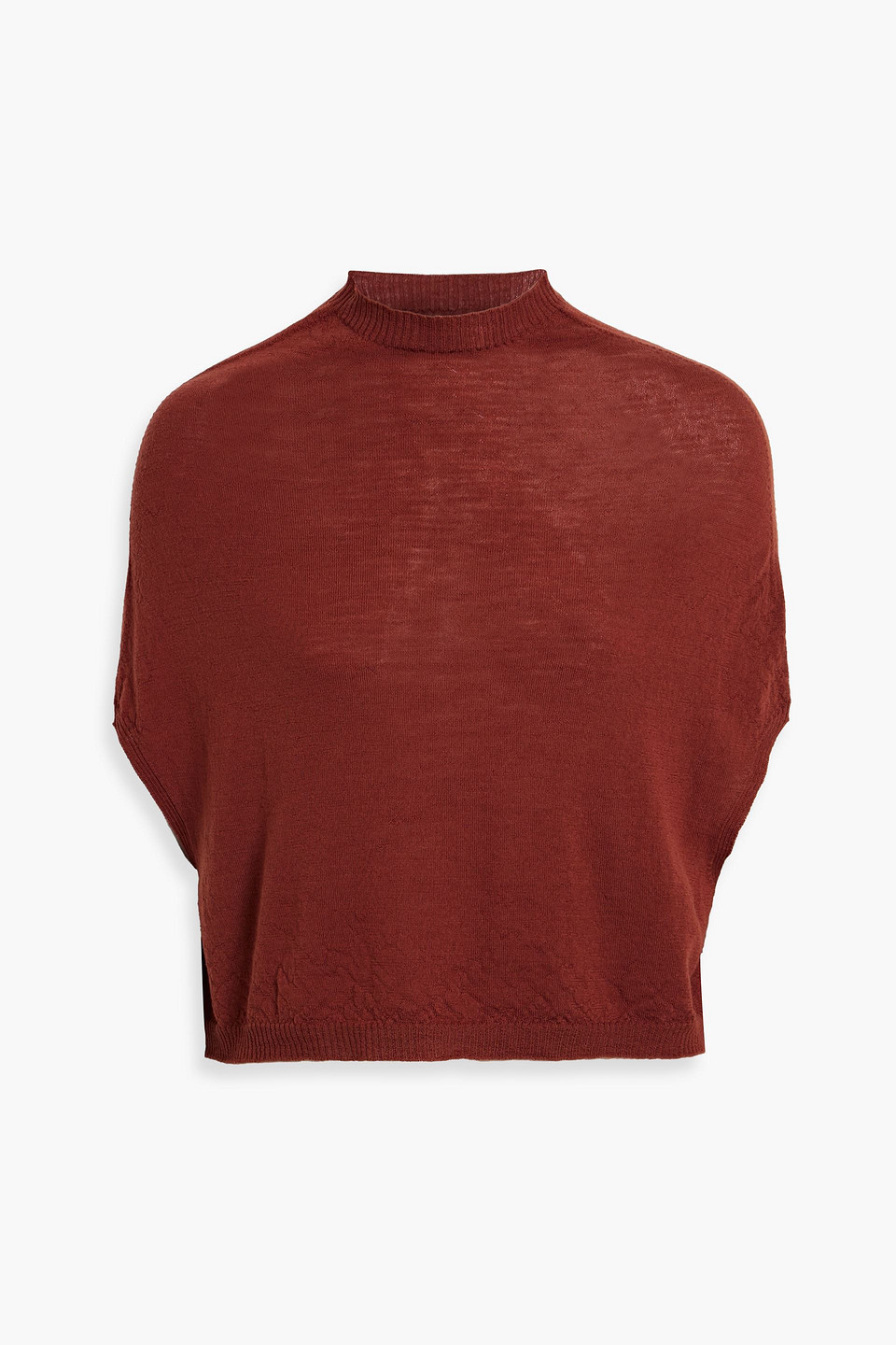 Rick Owens Virgin Wool Top In Brown