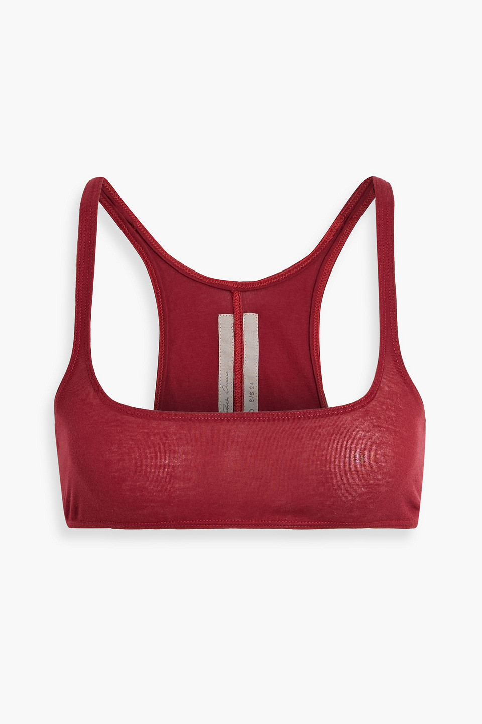 Rick Owens Cotton-jersey Bra Top In Red