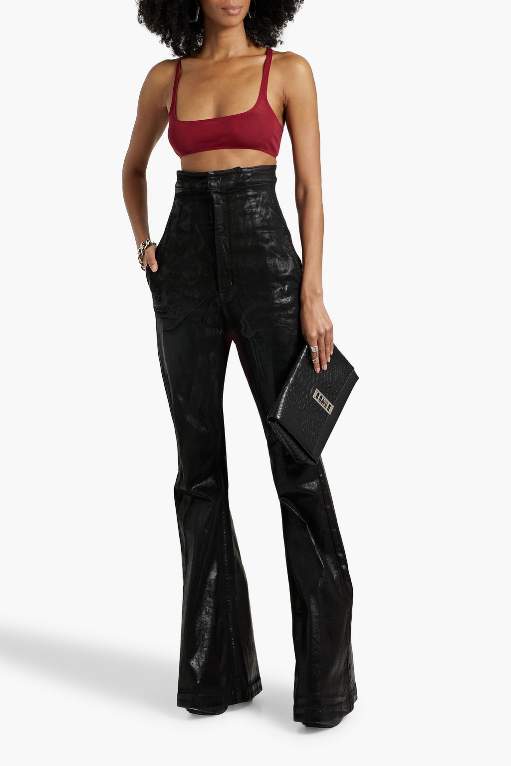 RICK OWENS Cotton-jersey bra top