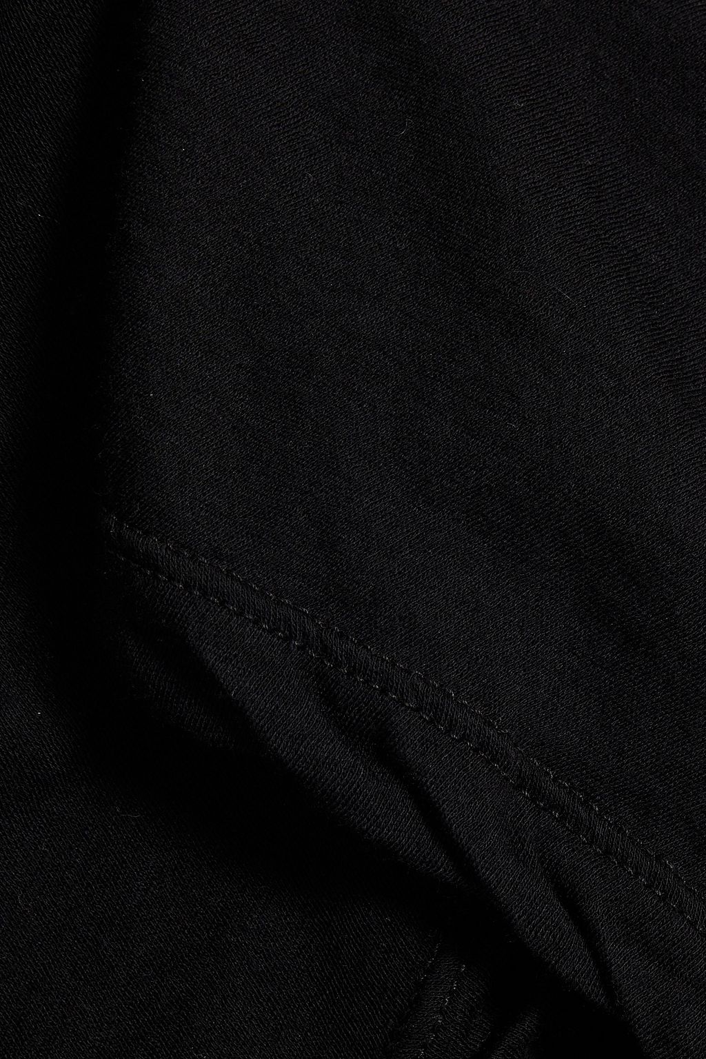 RICK OWENS Ziggy one-sleeve cropped cotton-jersey top