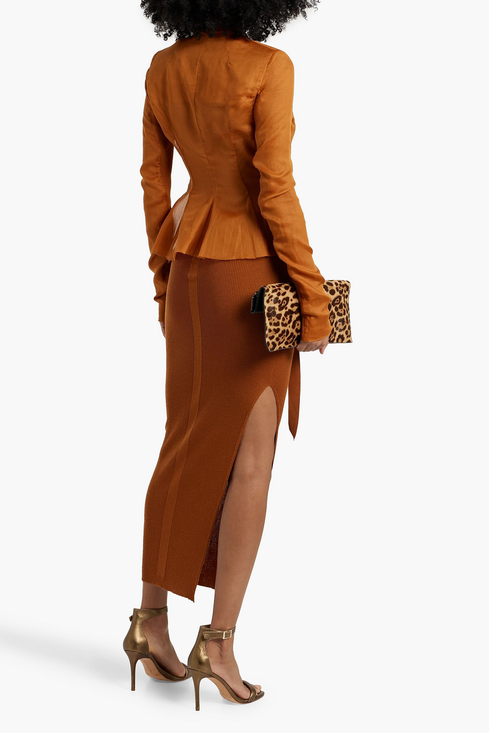 Rick Owens Hollywood Cotton-organza Jacket In Camel
