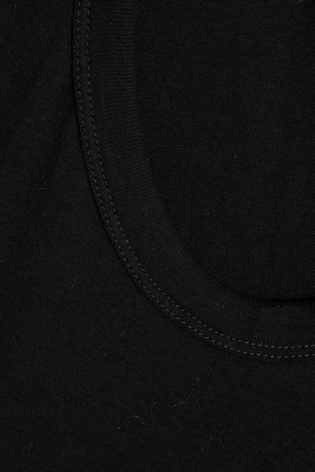 RICK OWENS Layered cutout cotton-jersey top