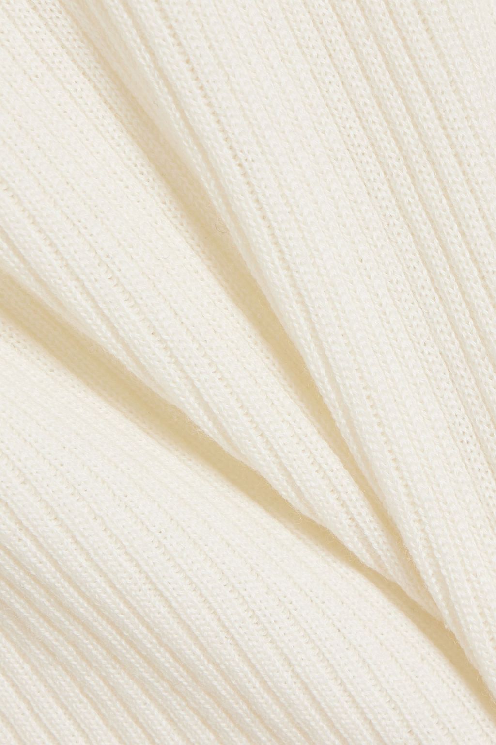 RICK OWENS Henna cold-shoulder ribbed wool top