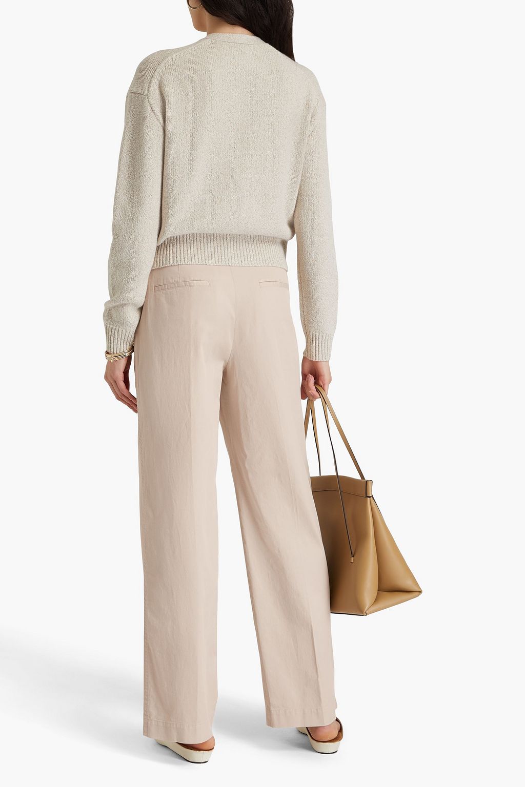 THEORY Cotton-blend twill straight-leg pants