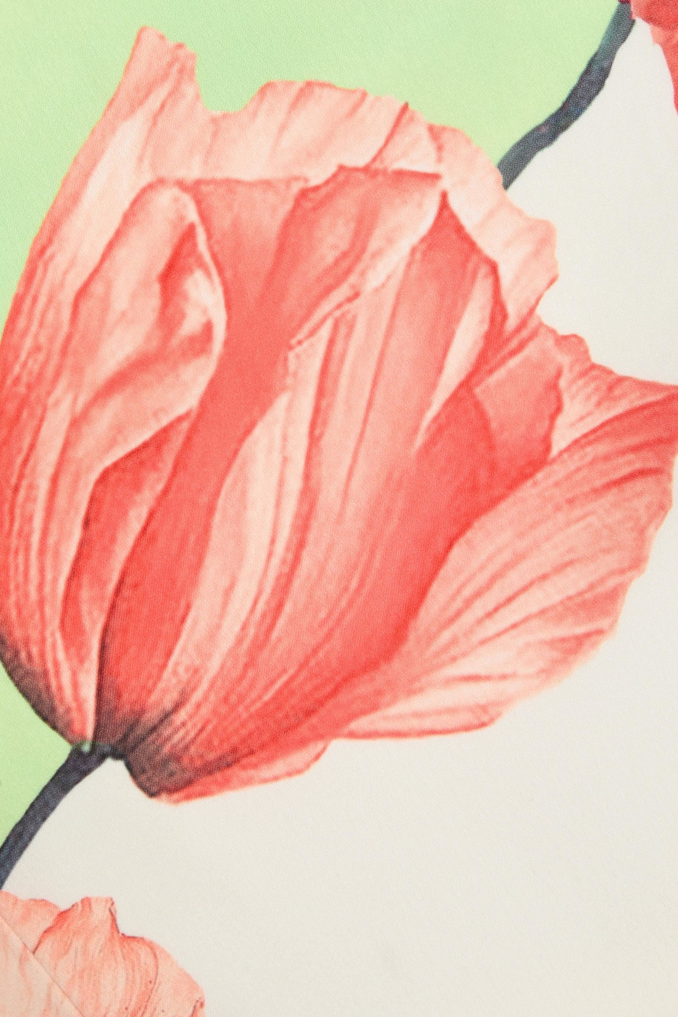 ALICE AND OLIVIA CERESI CROPPED STRAPLESS FLORAL-PRINT SATIN TOP