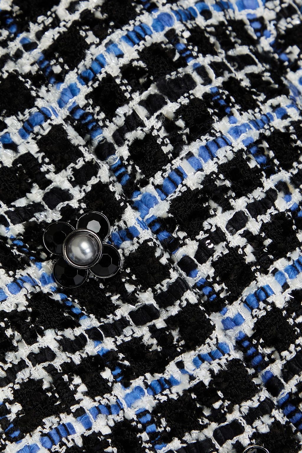 CAROLINA HERRERA Cropped sequin-embellished tweed jacket