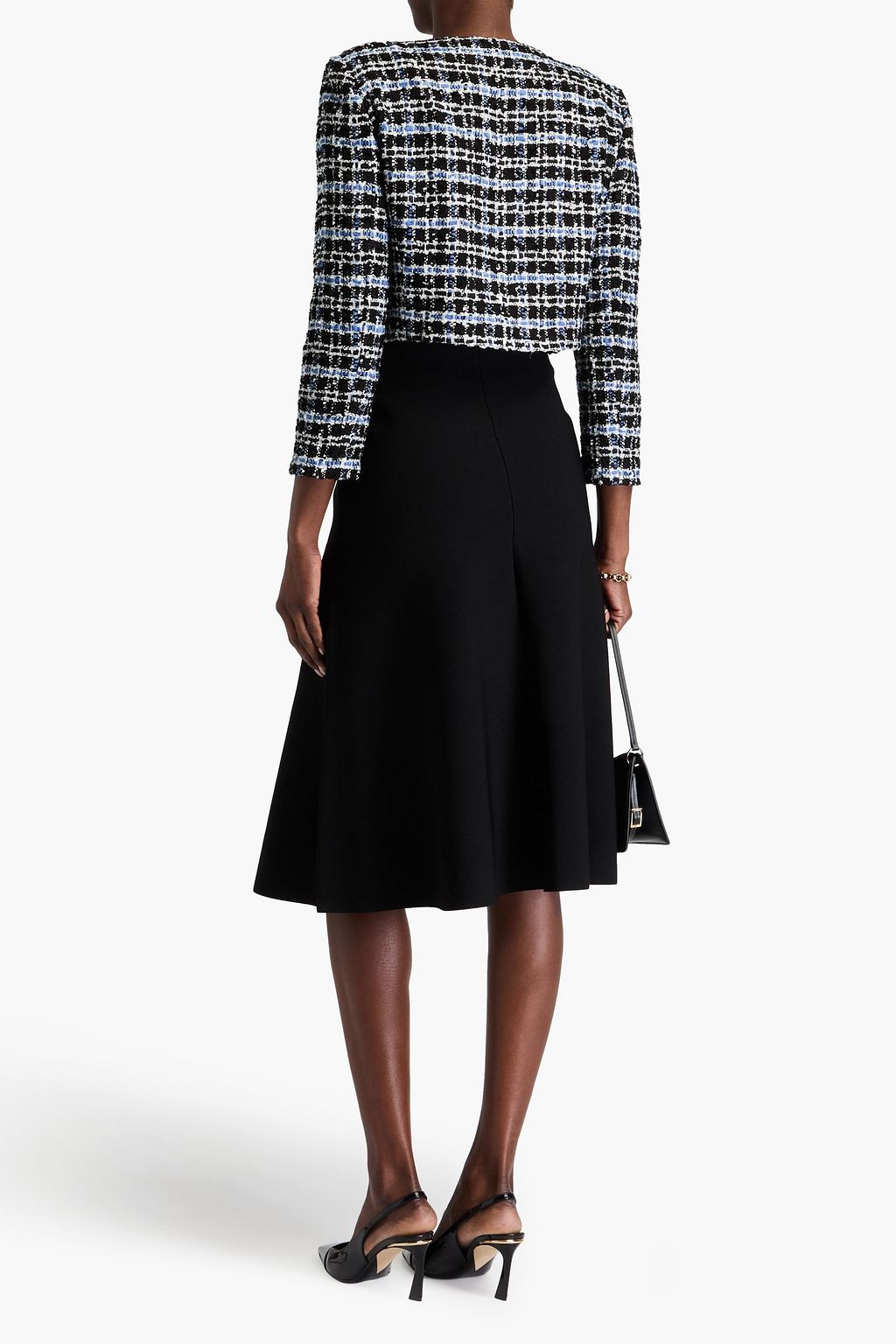 CAROLINA HERRERA Cropped sequin-embellished tweed jacket