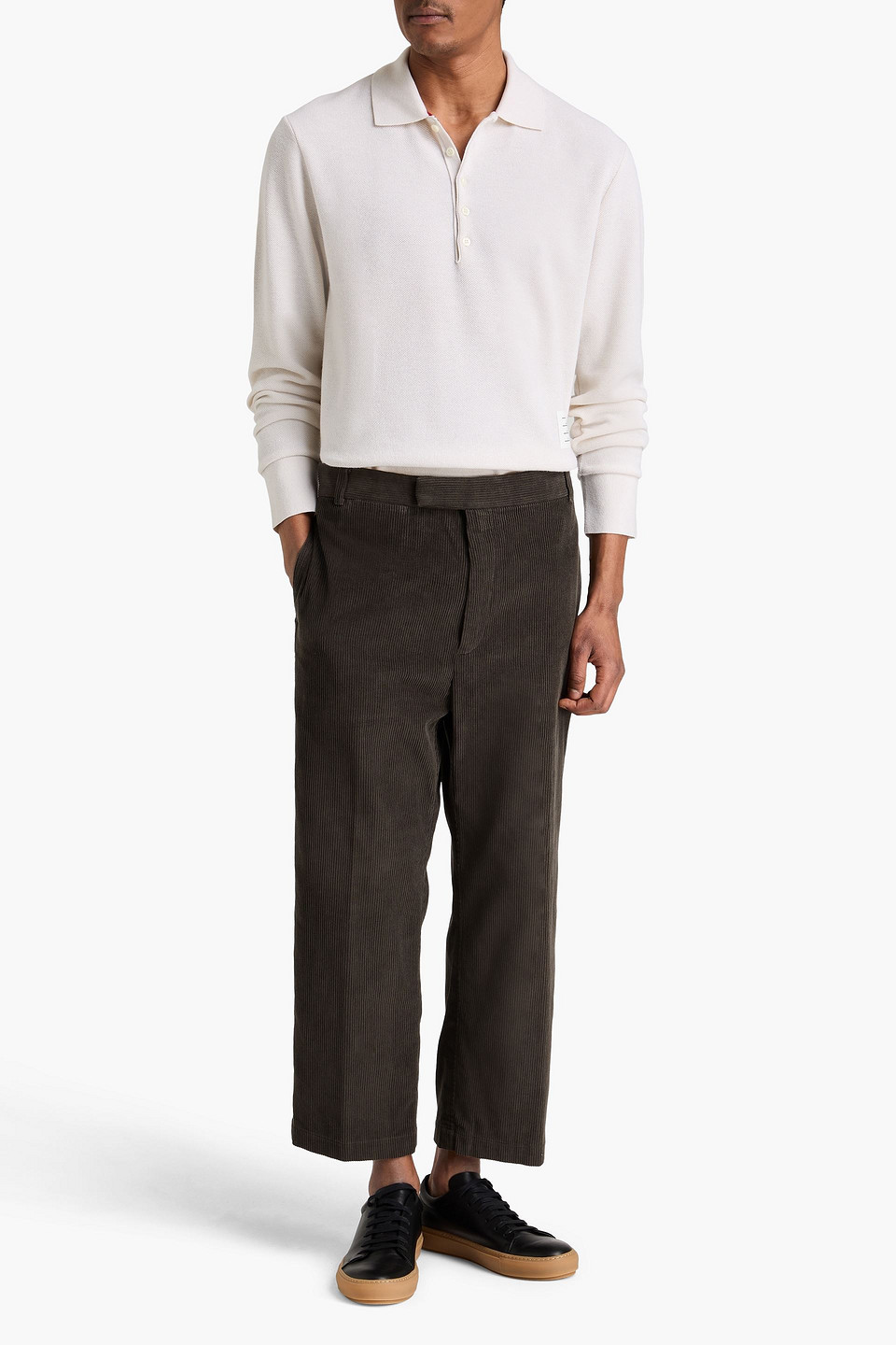 Thom Browne Cotton-corduroy Pants In Dark Gray