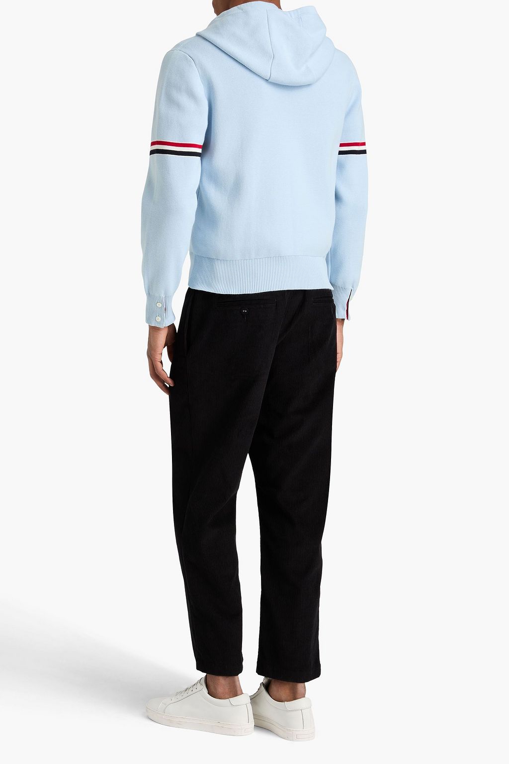 THOM BROWNE بنطال من قطن المخمل المضلّع