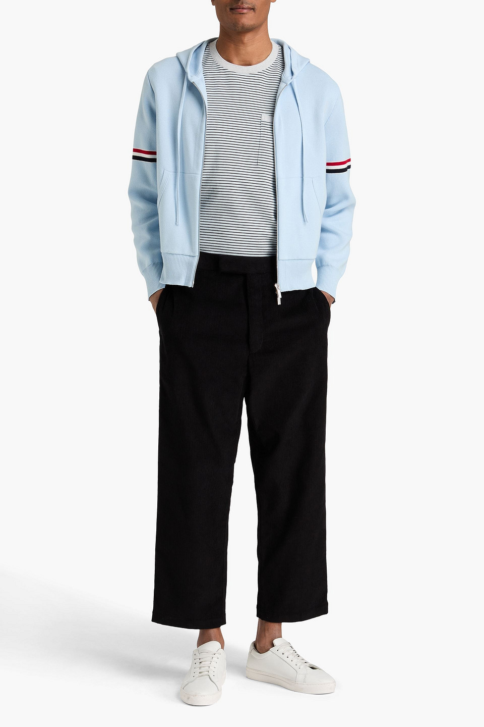 Thom Browne Black Straight-leg Trousers In Black
