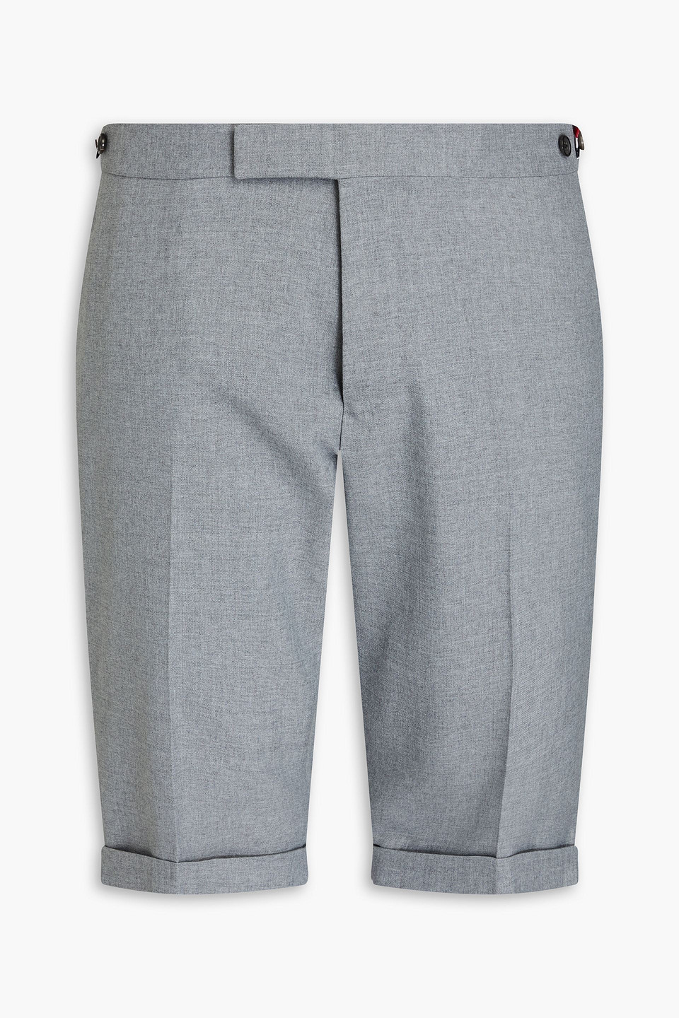 Thom Browne Wool-blend Shorts In Gray