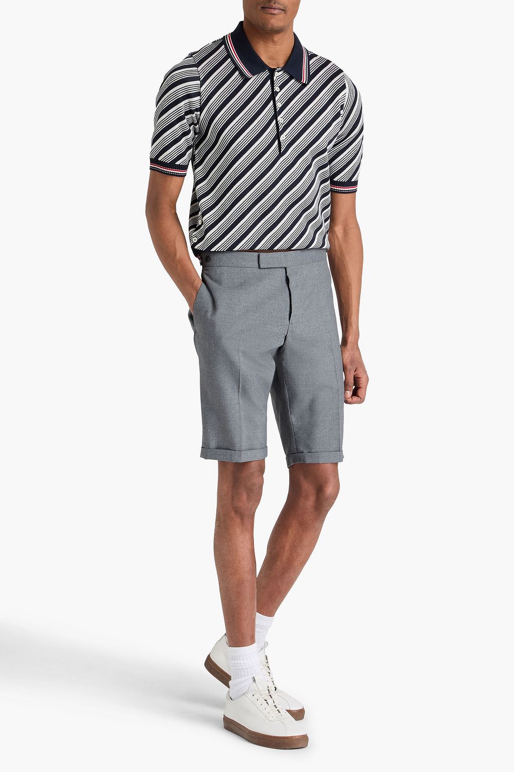 THOM BROWNE شورت من مزيج الصوف