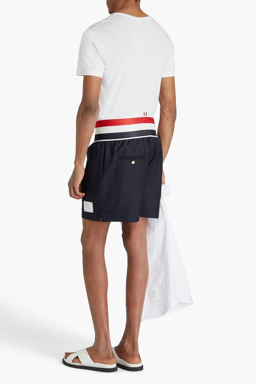 THOM BROWNE شورت من صوف التويل