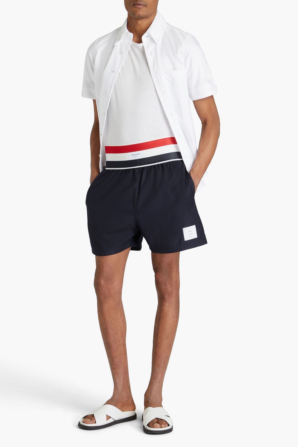 THOM BROWNE شورت من صوف التويل