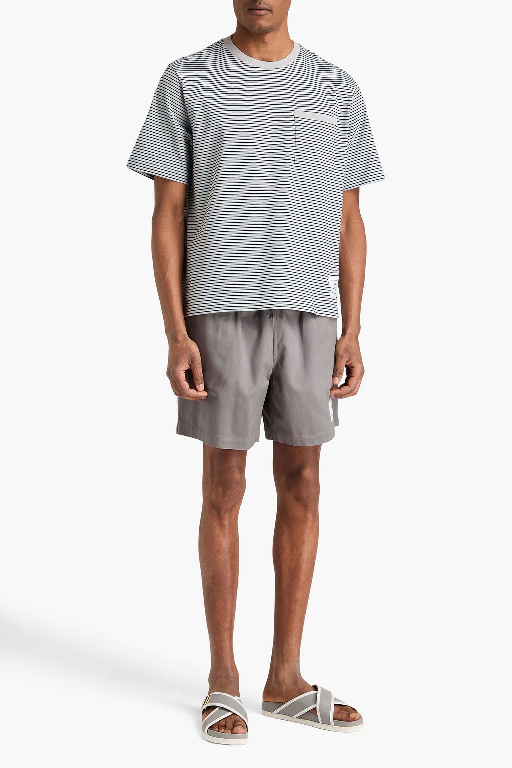 THOM BROWNE شورت من قطن تويل