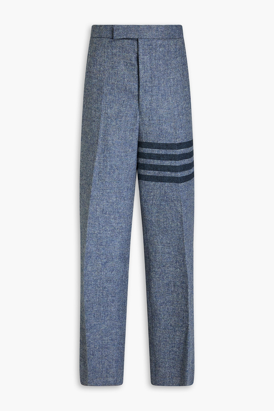 thom browne - striped wool-tweed suit pants - blue - 1