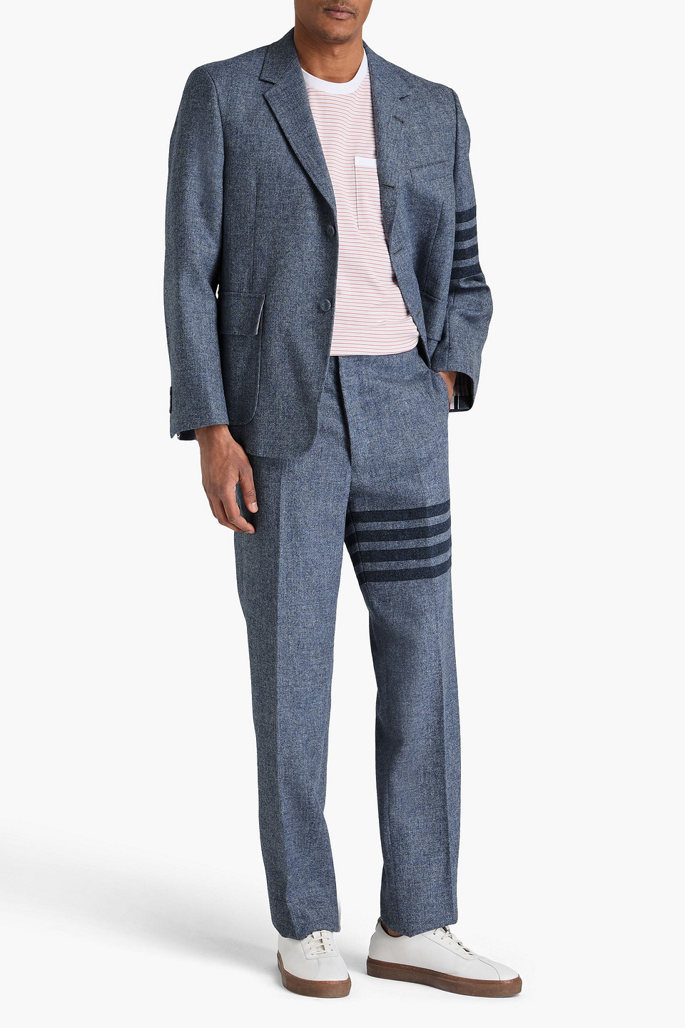  Thom Browne - Striped Wool-tweed Suit Pants - Blue - 1 