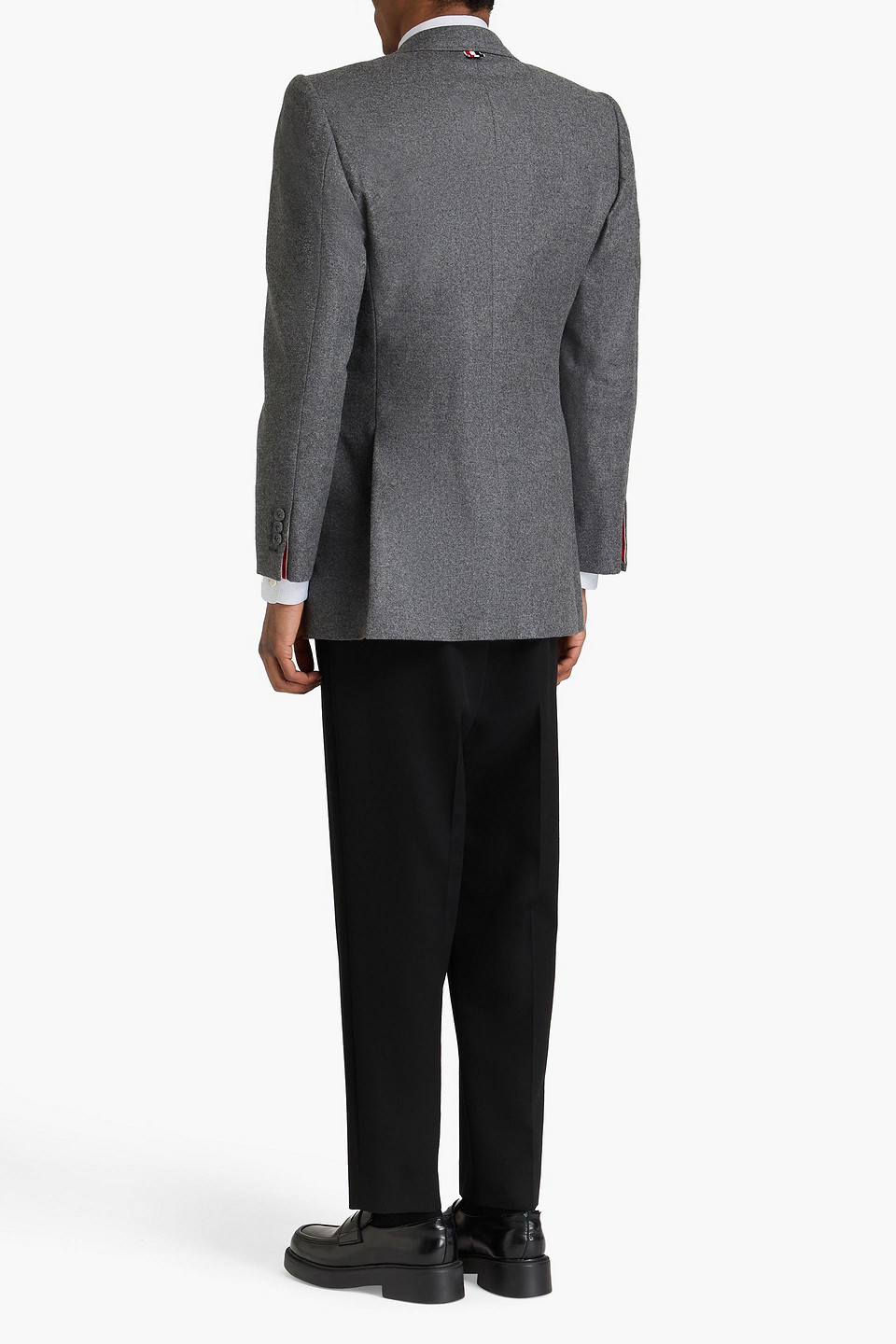 Thom Browne Wool-flannel Blazer In Gray