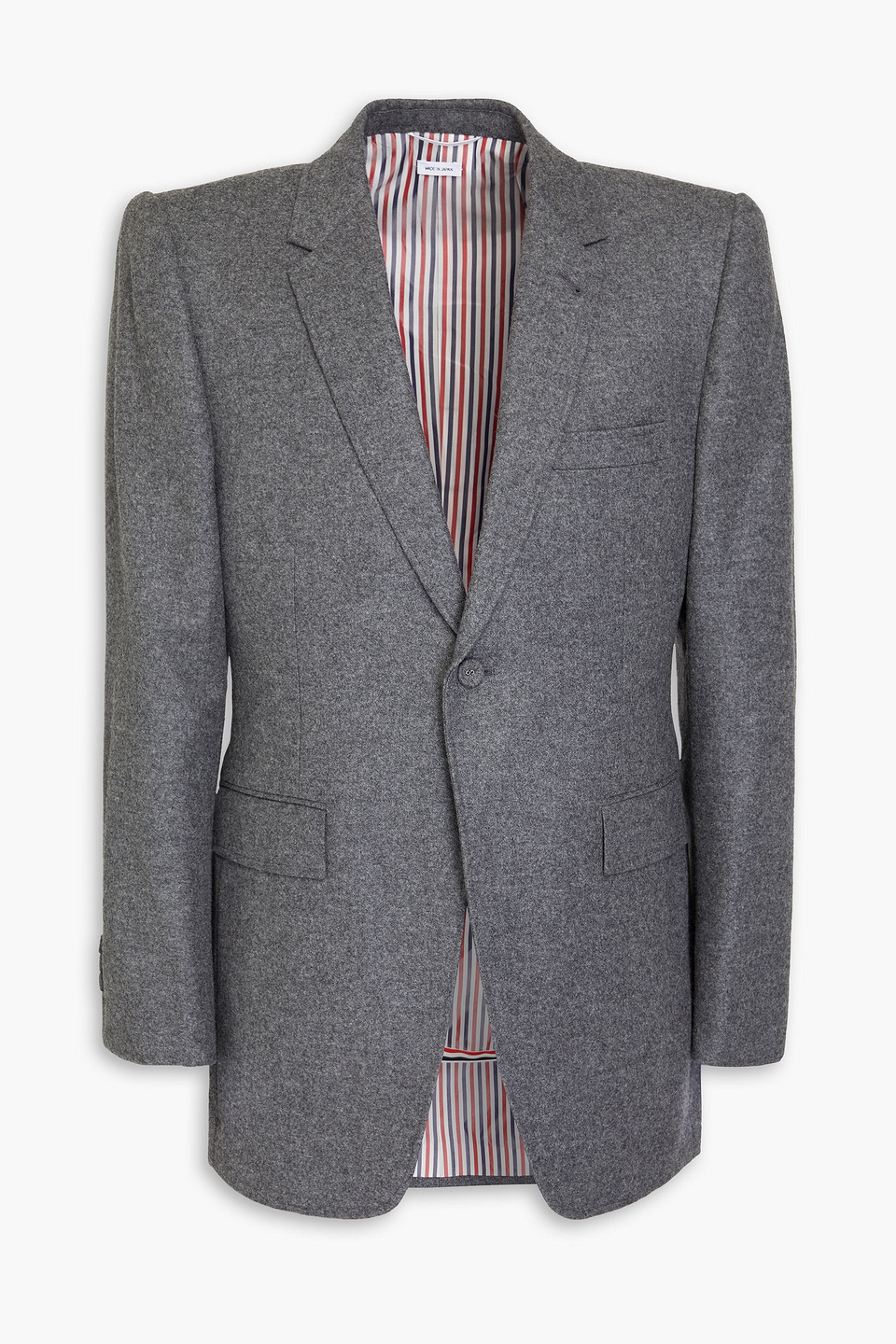 Thom Browne Wool-flannel Blazer In Gray