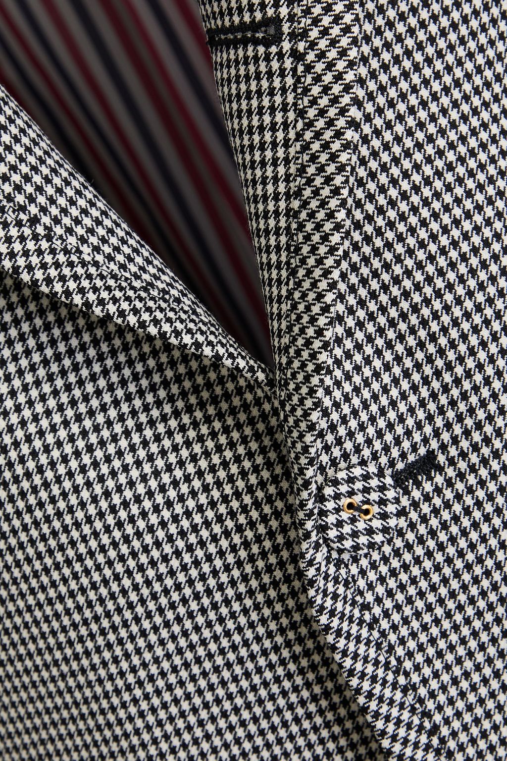 THOM BROWNE بليزر مصنوع من الصوف والتويد ومزين بنقشة هاوندز توث