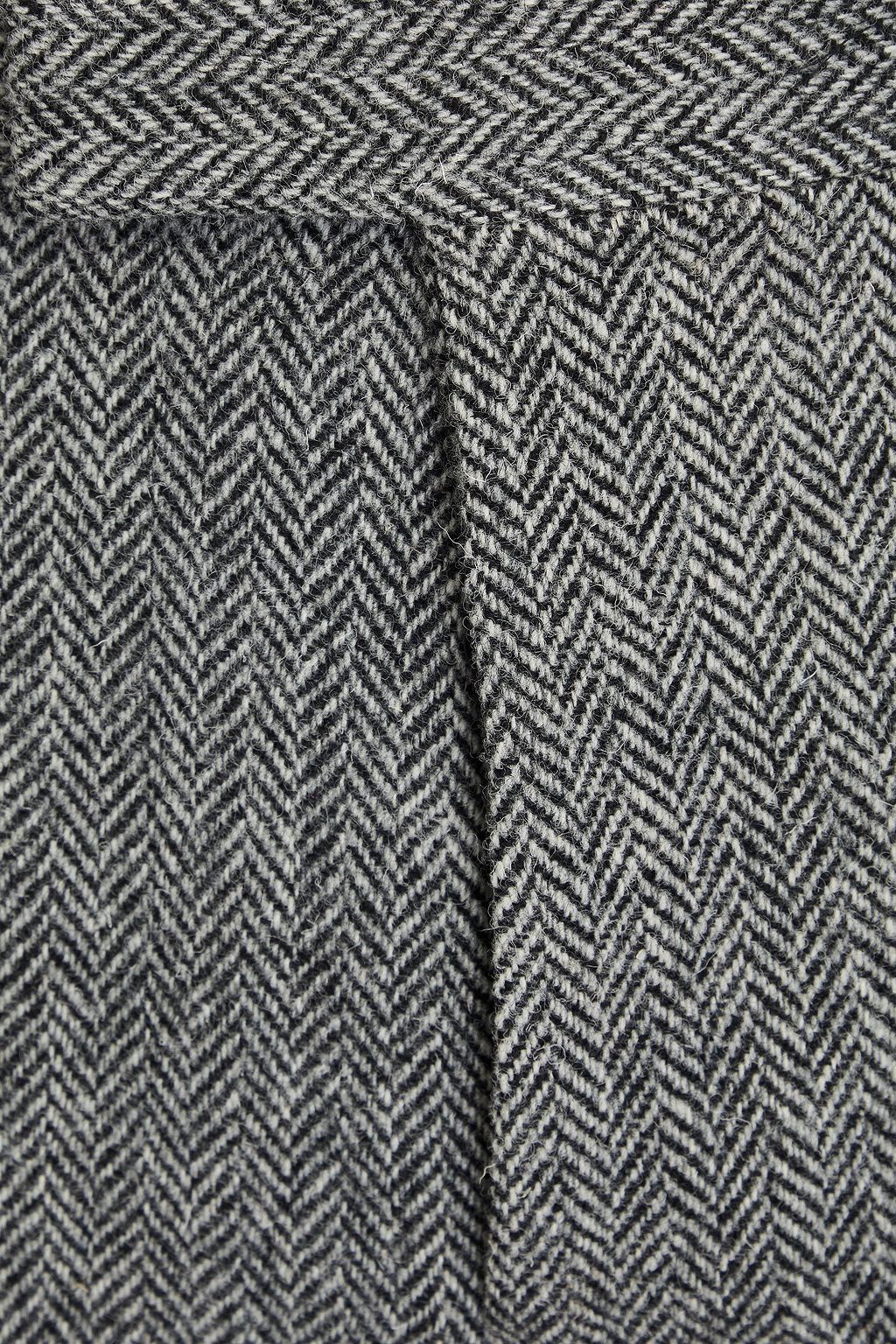 THOM BROWNE Herringbone wool-tweed pants