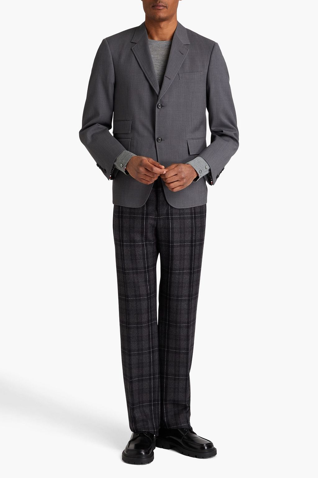 THOM BROWNE Wool-piqué blazer