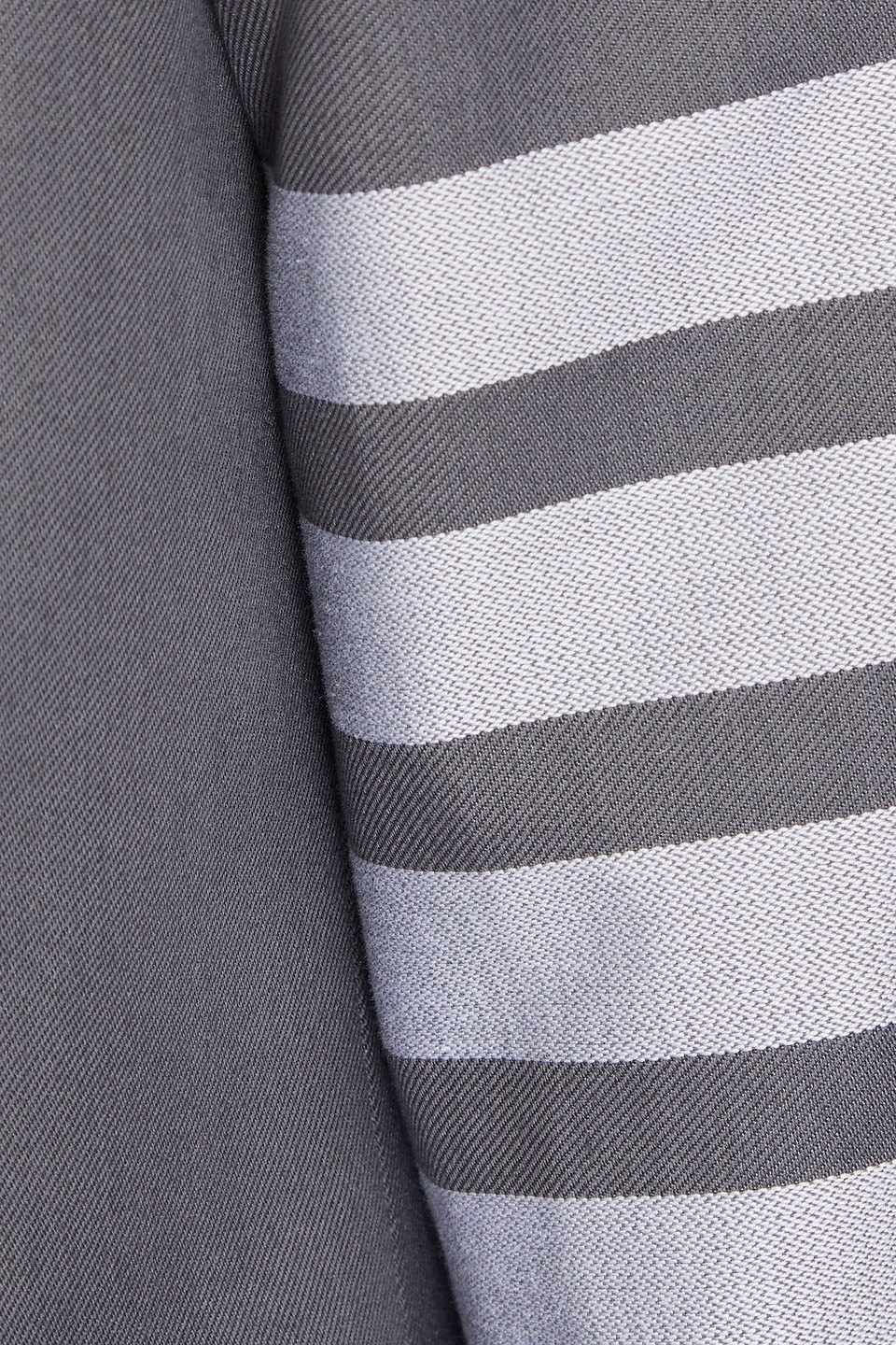 Shop Thom Browne Double-breasted Striped Cotton-twill Blazer In Gray