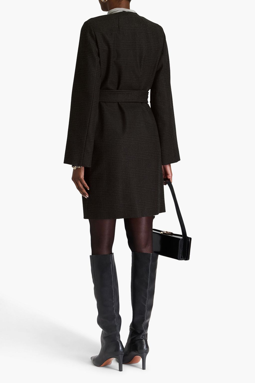 DOLCE&GABBANA Prince of Wales checked wool-blend coat