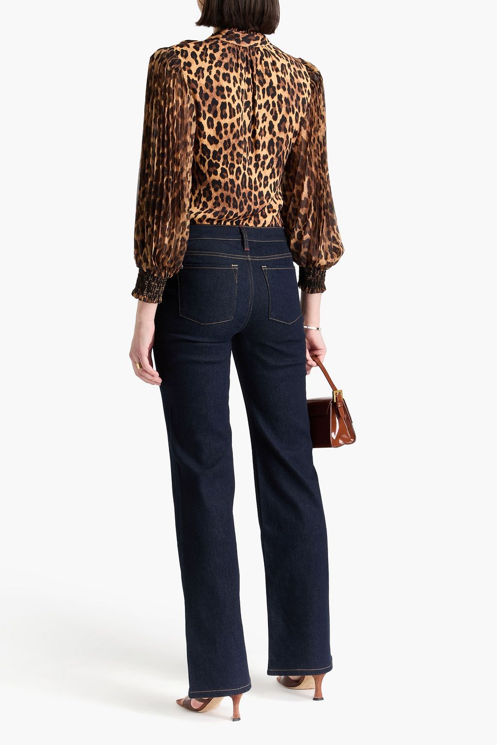 ALICE + OLIVIA JEANS جينز "بودي" منخفض الخصر بقصّة بوت كت