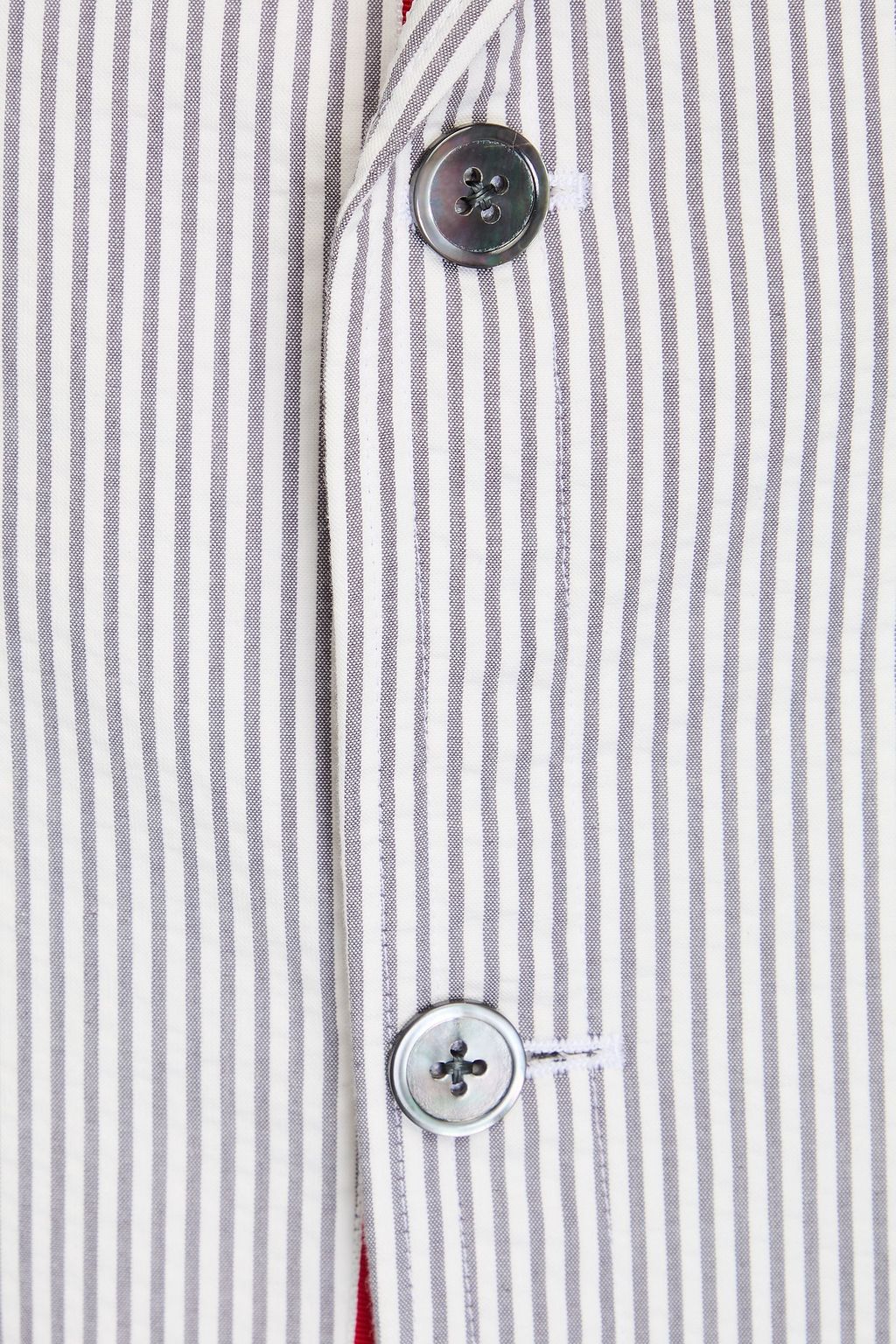 THOM BROWNE Striped cotton-seersucker blazer