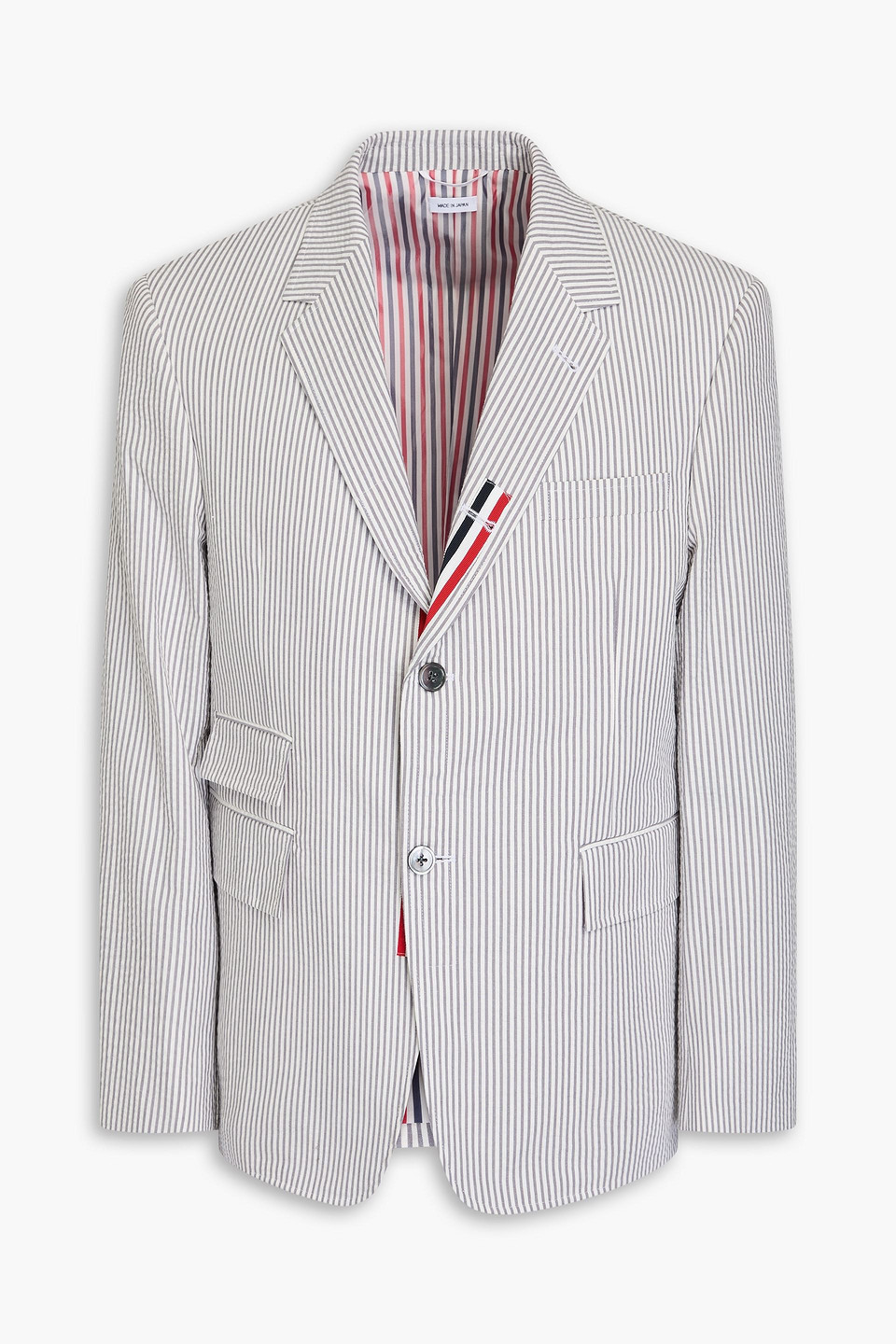 Thom Browne Striped Cotton-seersucker Blazer