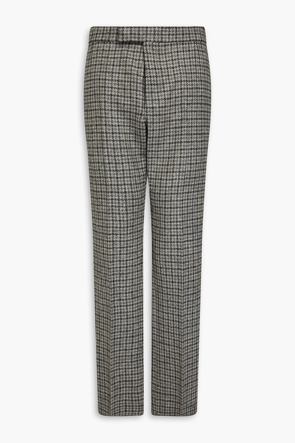 Thom Browne Houndstooth Wool-tweed Pants In Gray