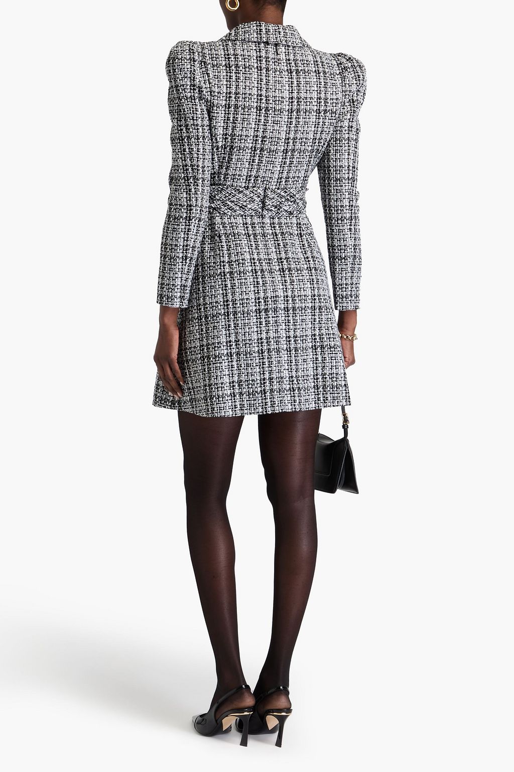 CAROLINA HERRERA Cotton-blend tweed mini dress