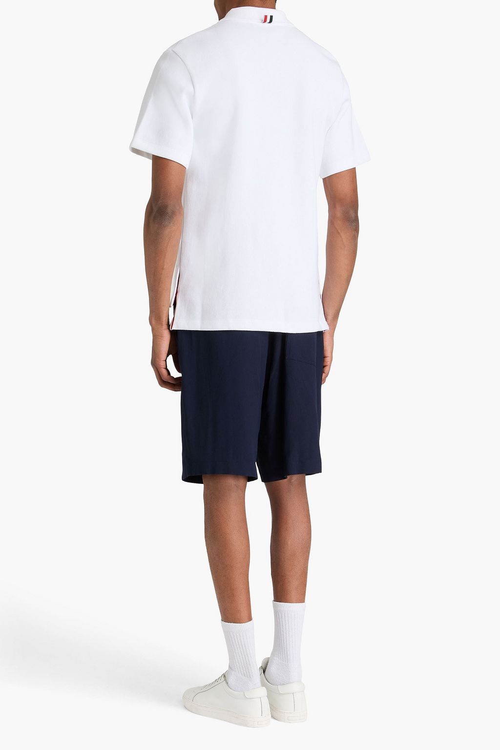 THOM BROWNE Cotton-jersey polo shirt