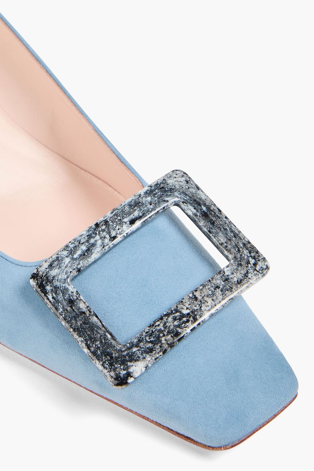 ROGER VIVIER حذاء بامب من الجلد السويدي بتصميم مزركش