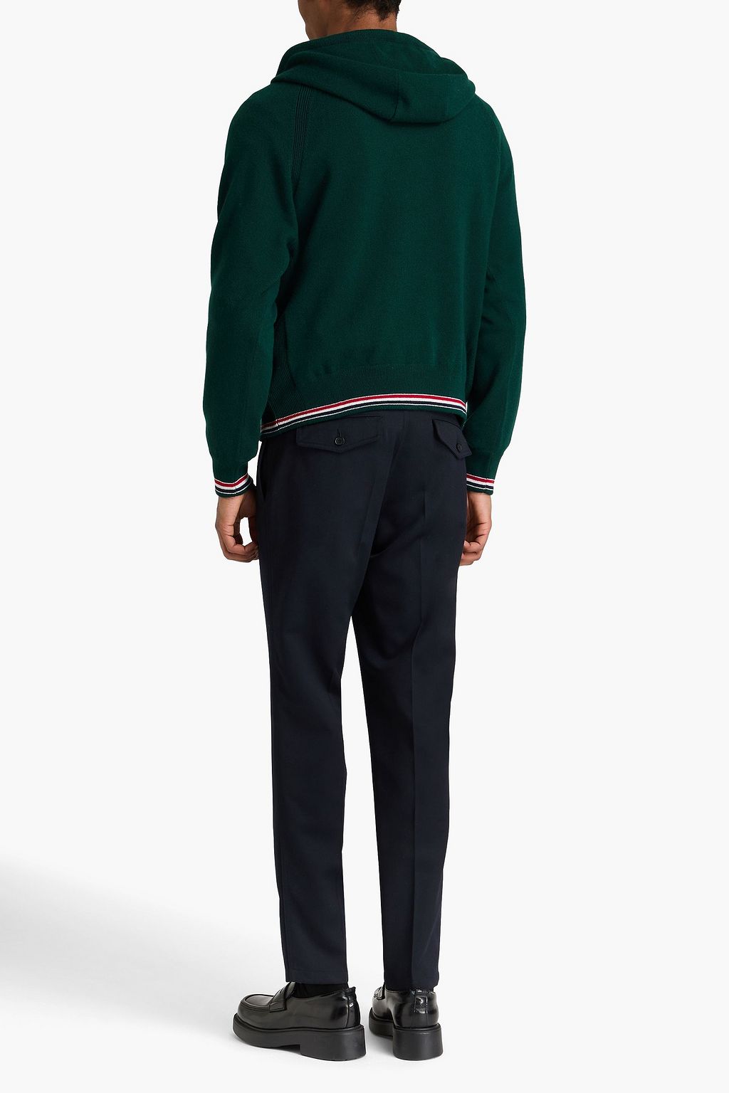 THOM BROWNE Cashmere zip-up hoodie