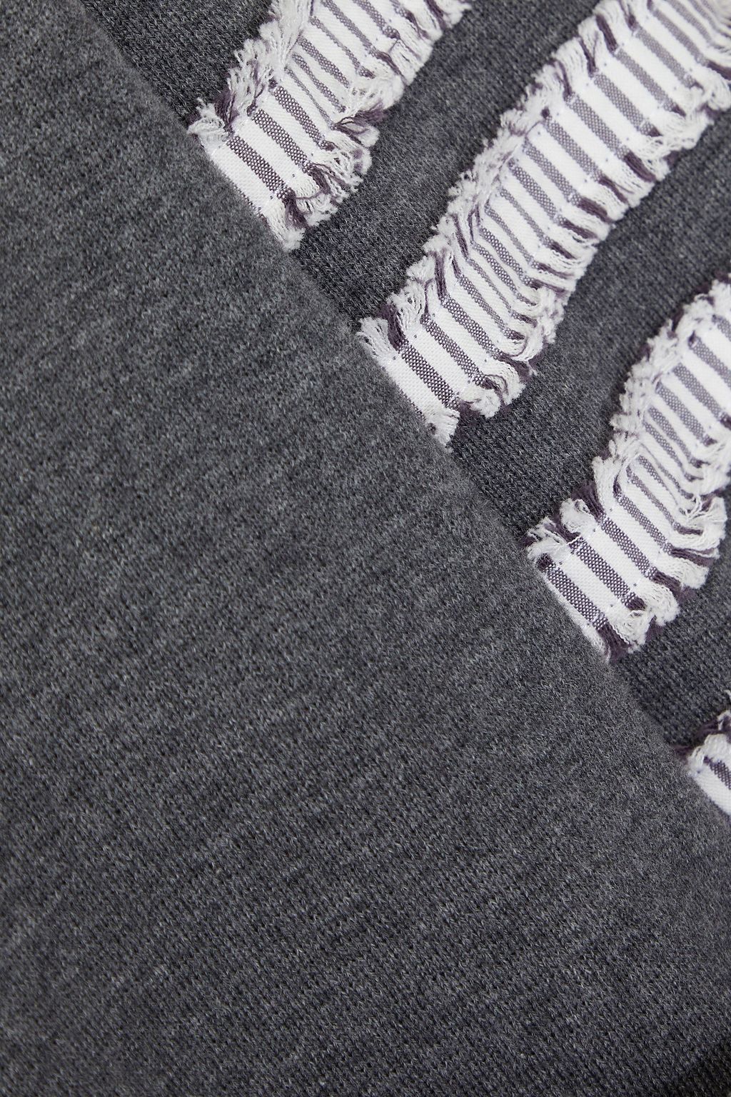 THOM BROWNE 스트라이프 코튼 카디건
