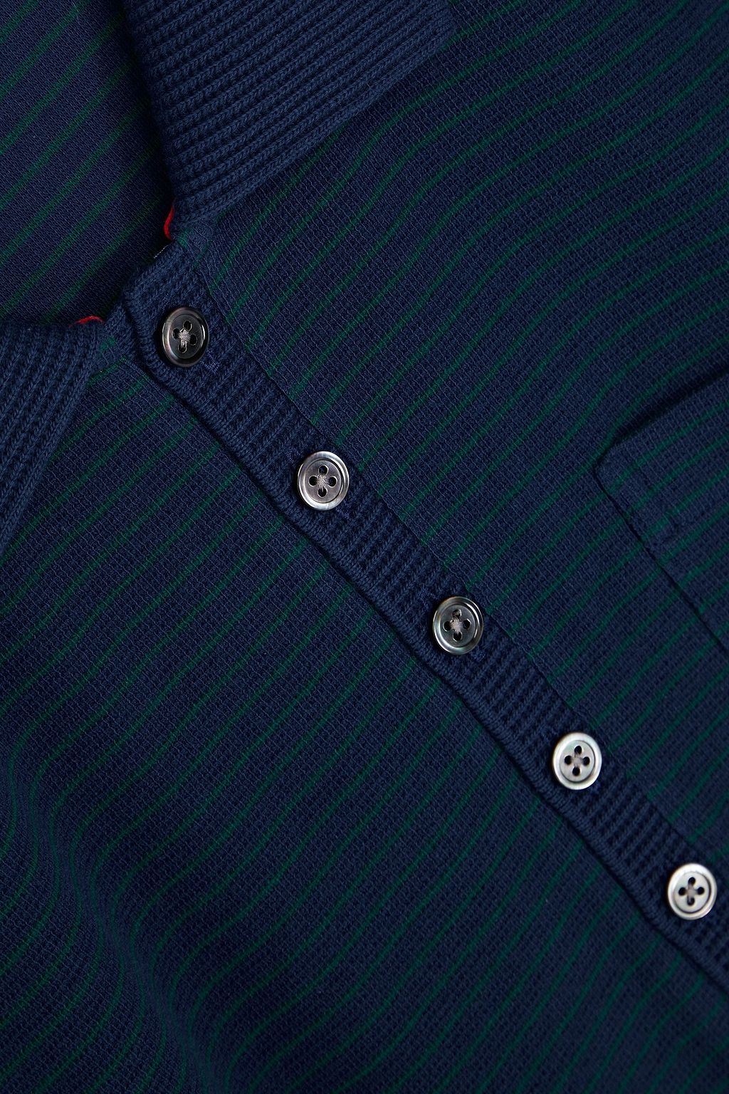 THOM BROWNE Cotton-piqué polo shirt