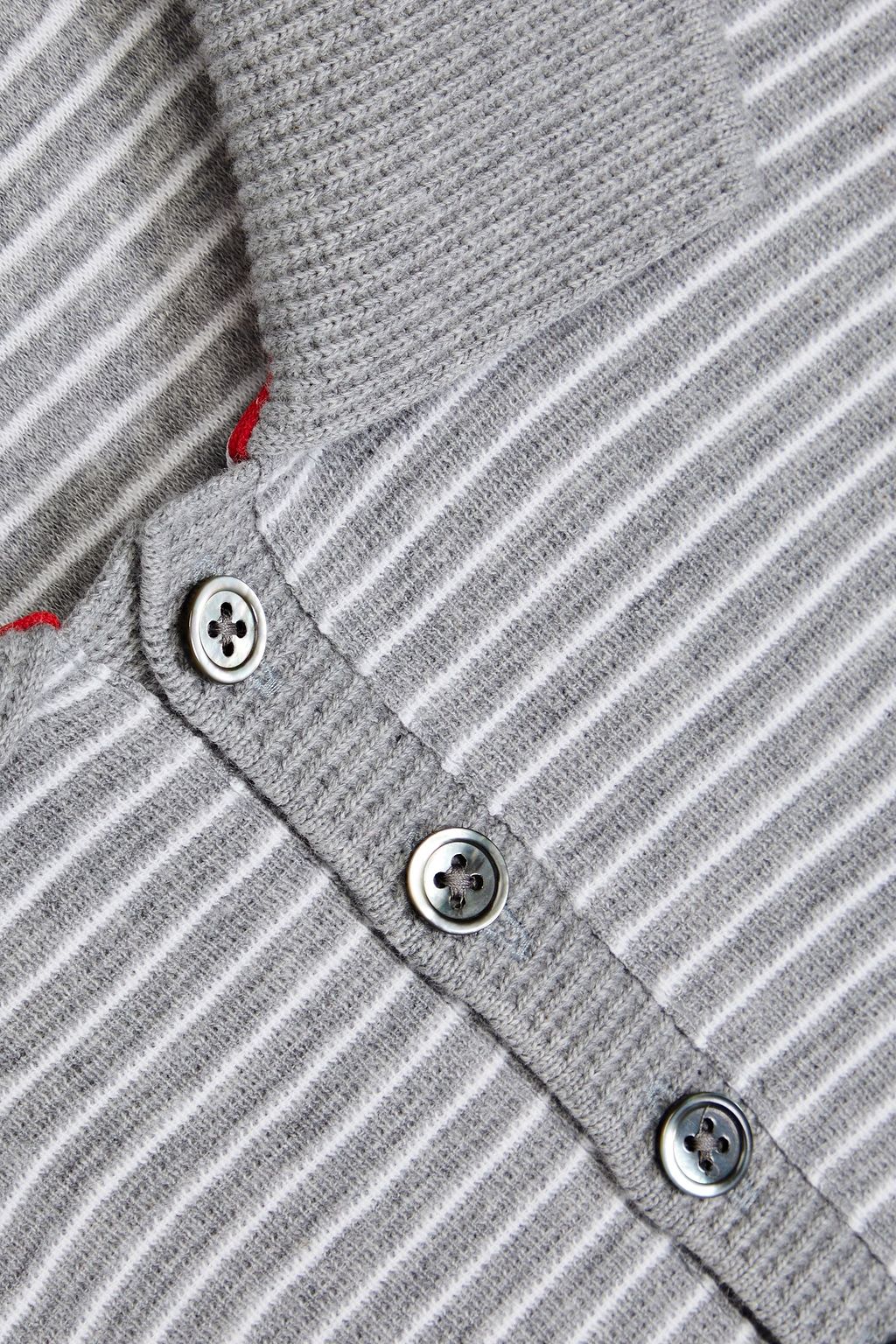 THOM BROWNE Cotton-piqué polo shirt