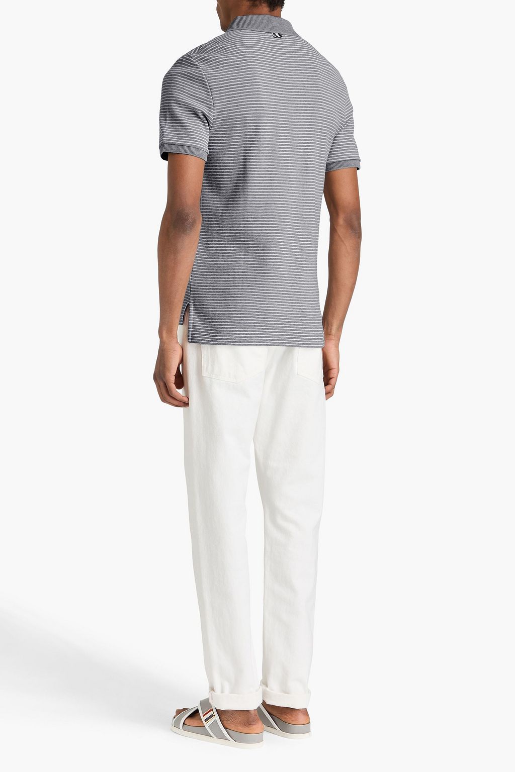 THOM BROWNE Cotton-piqué polo shirt